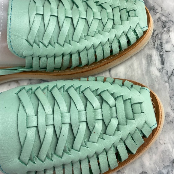 Shoes Artisan Leather Huarache Handmade Women's Shoe Embroidery Size 9.5 - Picture 9 of 13